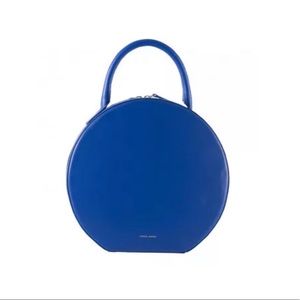 Mansur Gavriel Calf Circle Crossbody Bag Blue